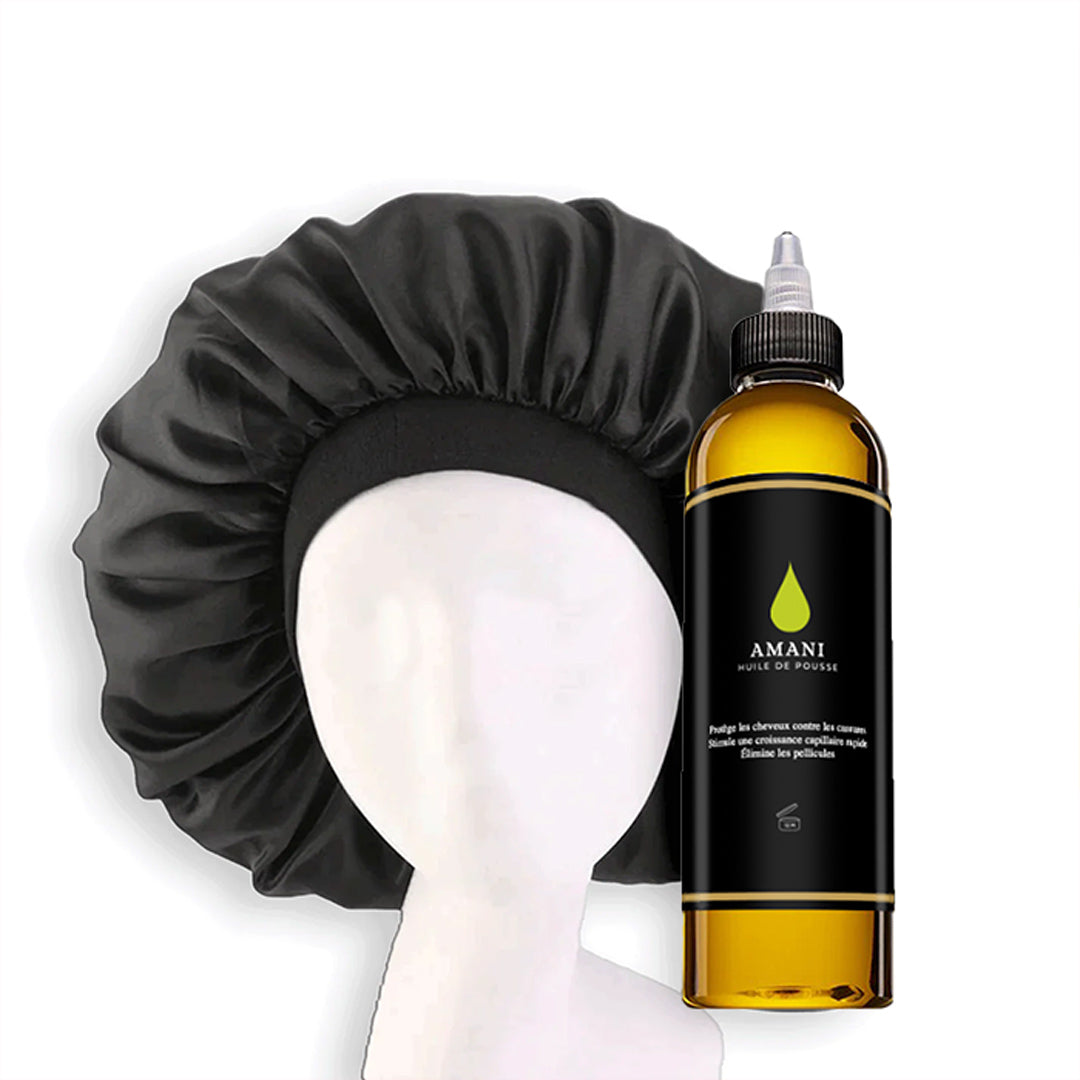 Pack huile de pousse Amani + Durag / Bonnet
